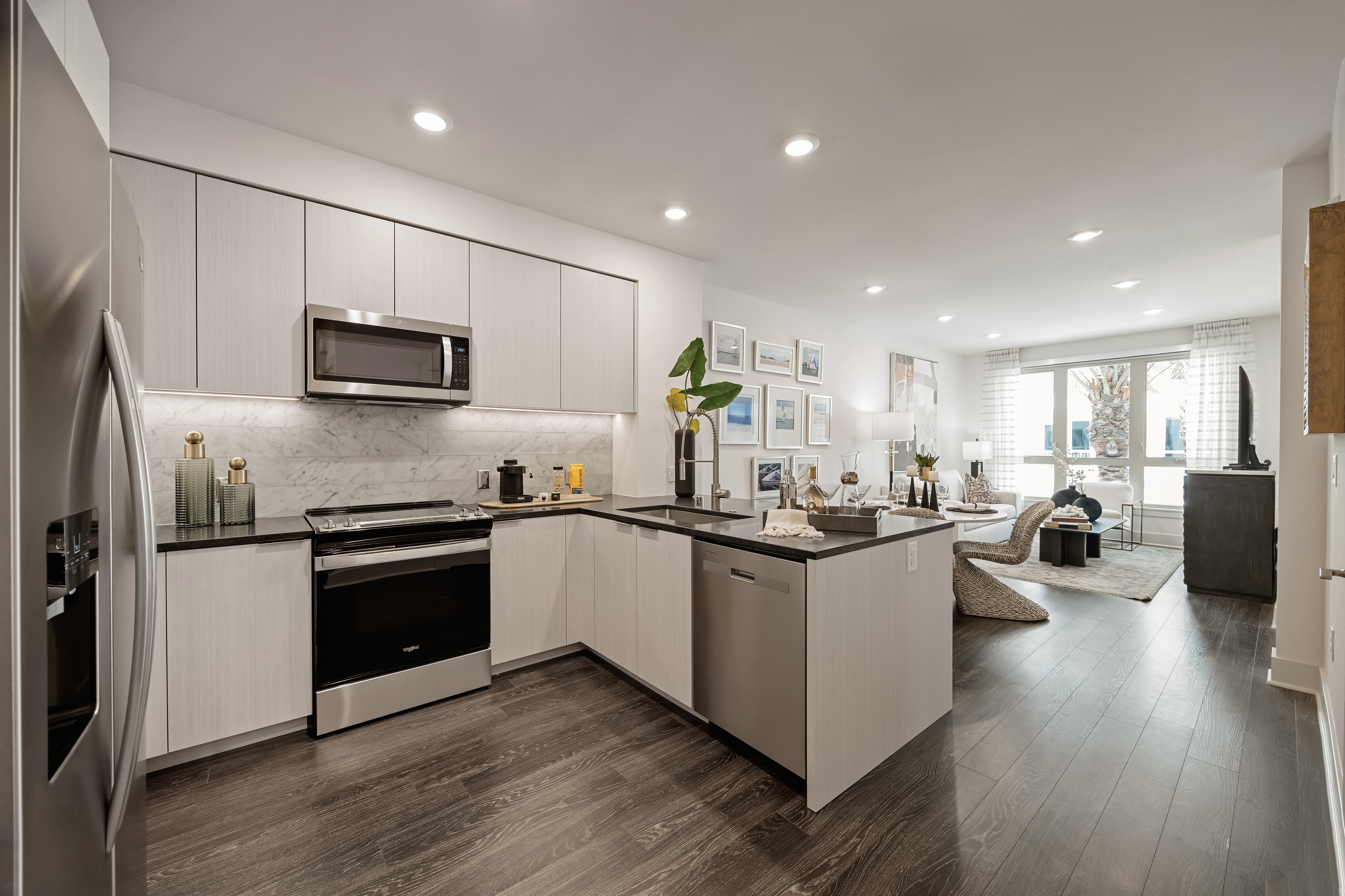 Bright modern interior with coastal finishes